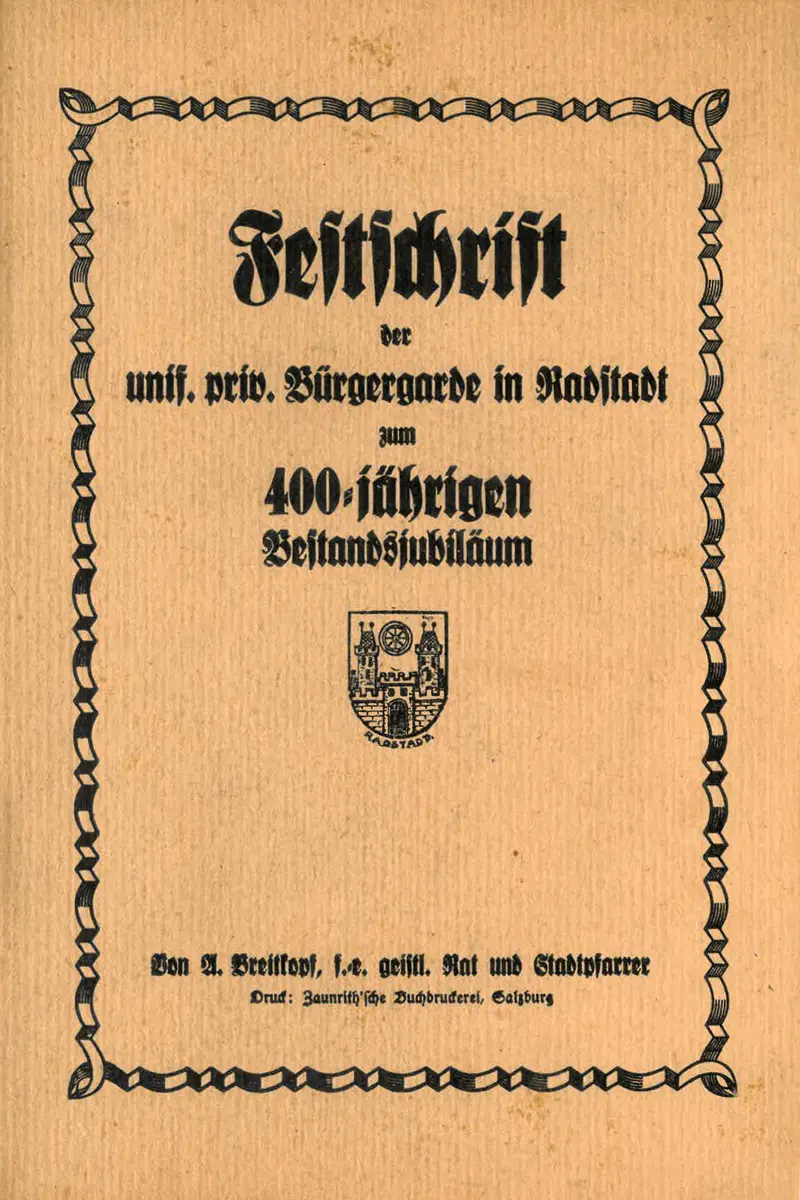 Chronik - Bürgergarde Radstadt